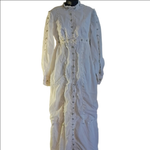 Handmade Vintage Wedding Style Dress.This Is Flawed At Bottom, Needs Alterations